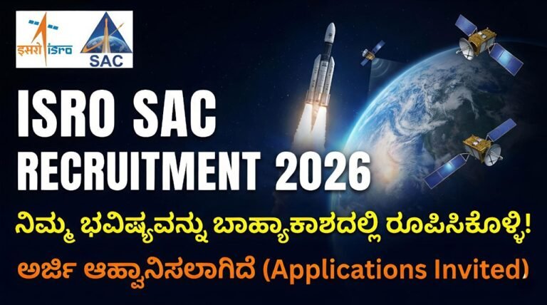 ISRO SAC Recruitment 2026