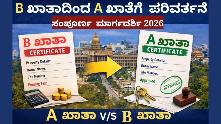 B ಖಾತಾದಿಂದ A ಖಾತಾಗೆ ಪರಿವರ್ತನೆ